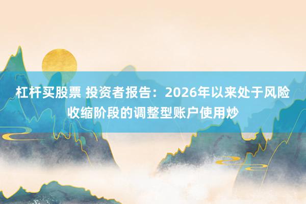 杠杆买股票 投资者报告:2026年以来处于风险收缩阶段的调整型账户使用炒